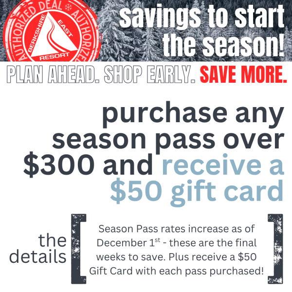 Berkshire East Mountain Resort Black Friday Holiday Deal 4