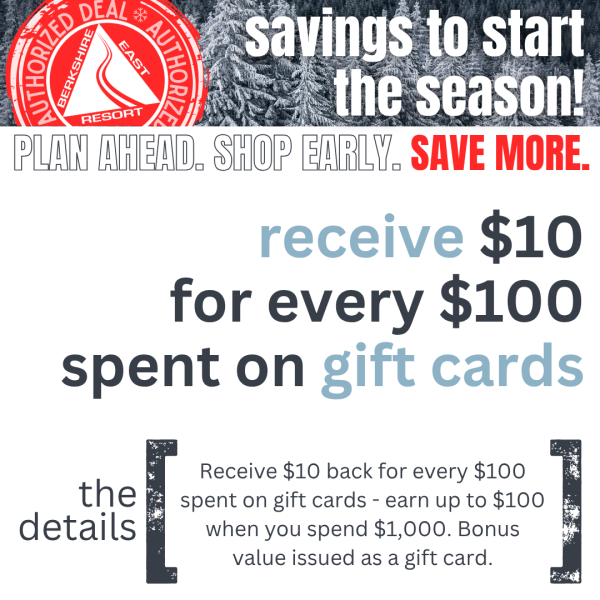 Berkshire East Mountain Black Friday Holiday Deal 3